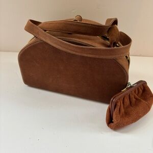 Vintage Suede TARKOR BOX BAG made in Spain